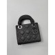 DIOR Mini Lady Dior Bag Black Ultramatte Cannage Calfskin