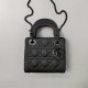 DIOR Mini Lady Dior Bag Black Ultramatte Cannage Calfskin