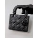 DIOR Mini Lady Dior Bag Black Ultramatte Cannage Calfskin