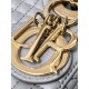 DIOR Mini Lady Dior Bag Grey Pearlescent Cannage Lambskin Gold Hardware