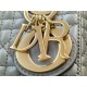 DIOR Mini Lady Dior Bag Grey Pearlescent Cannage Lambskin Gold Hardware