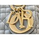 DIOR Mini Lady Dior Bag Grey Pearlescent Cannage Lambskin Gold Hardware