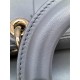 DIOR Mini Lady Dior Bag Grey Pearlescent Cannage Lambskin Gold Hardware