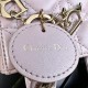 DIOR Mini Lady Dior Bag Lotus Pink Pearlescent Cannage Lambskin Gold Hardware