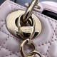 DIOR Mini Lady Dior Bag Lotus Pink Pearlescent Cannage Lambskin Gold Hardware