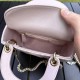 DIOR Mini Lady Dior Bag Lotus Pink Pearlescent Cannage Lambskin Gold Hardware