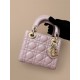 DIOR Mini Lady Dior Bag Lotus Pink Pearlescent Cannage Lambskin Gold Hardware