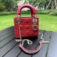 DIOR Mini Lady Dior Bag Cherry Red Patent Cannage Calfskin Gold Hardware