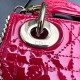 DIOR Mini Lady Dior Bag Cherry Red Patent Cannage Calfskin Gold Hardware