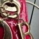 DIOR Mini Lady Dior Bag Cherry Red Patent Cannage Calfskin Gold Hardware