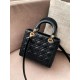 DIOR Medium Lady Dior Bag In Black Cannage Lambskin Gold Hardware