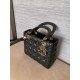 DIOR Medium Lady Dior Bag In Black Cannage Lambskin Gold Hardware