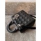 DIOR Medium Lady Dior Bag In Black Cannage Lambskin Sliver Hardware