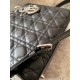 DIOR Medium Lady Dior Bag In Black Cannage Lambskin Sliver Hardware