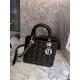 DIOR Medium Lady Dior Bag In Black Cannage Lambskin Sliver Hardware