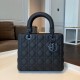 DIOR Medium Lady Dior Bag So Black Ultramatte Cannage Calfskin