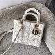 DIOR Medium Lady Dior Bag  In Latte Cannage Lambskin Gold  Hardware