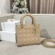 DIOR Medium Lady Dior Bag In Sand-Colored Cannage Lambskin Gold Hardware