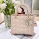 DIOR Medium Lady Dior Bag Powder Pink Cannage Lambskin Gold Hardware