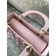 DIOR Medium Lady Dior Bag  Pale Pink Cannage Lambskin Gold Hardware