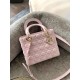 DIOR Medium Lady Dior Bag  Pale Pink Cannage Lambskin Gold Hardware