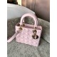 DIOR Medium Lady Dior Bag  Pale Pink Cannage Lambskin Gold Hardware