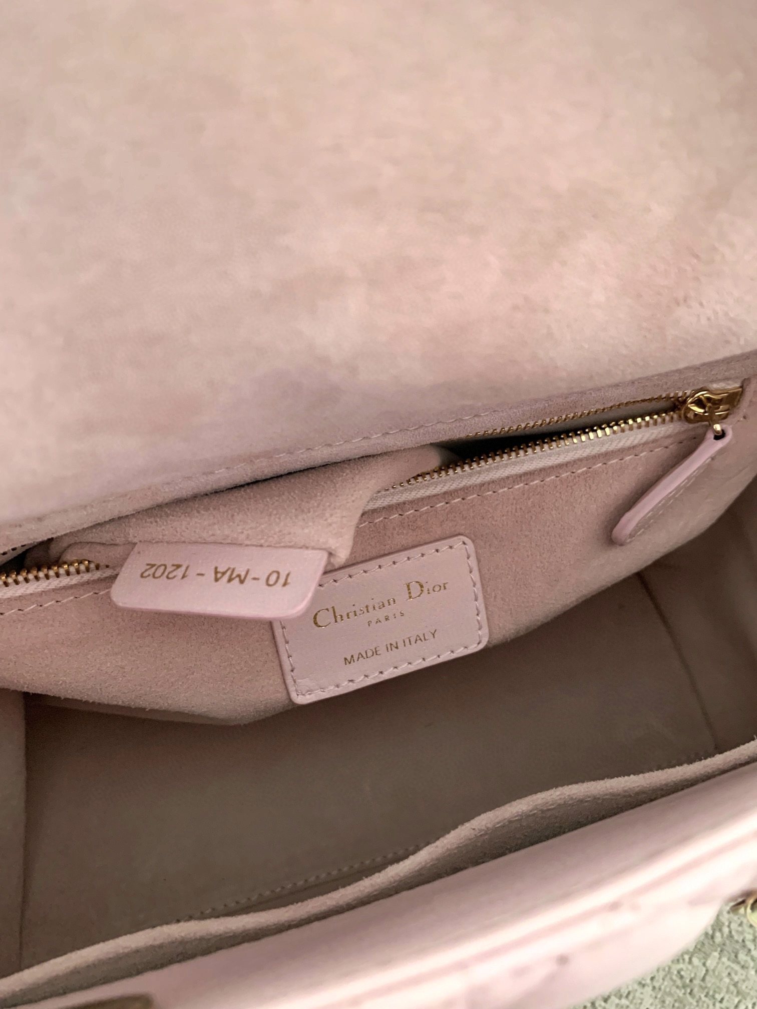 DIOR Medium Lady Dior Bag  Pale Pink Cannage Lambskin Gold Hardware