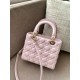 DIOR Medium Lady Dior Bag  Pale Pink Cannage Lambskin Gold Hardware