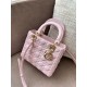 DIOR Medium Lady Dior Bag  Pale Pink Cannage Lambskin Gold Hardware