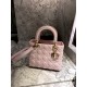 DIOR Medium Lady Dior Bag  Pale Pink Cannage Lambskin Gold Hardware