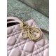 DIOR Medium Lady Dior Bag  Pale Pink Cannage Lambskin Gold Hardware