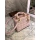 DIOR Medium Lady Dior Bag  Pale Pink Cannage Lambskin Gold Hardware