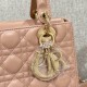 DIOR Medium Lady Dior Bag Blush Cannage Lambskin Gold Hardware