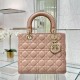 DIOR Medium Lady Dior Bag Blush Cannage Lambskin Gold Hardware