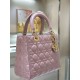 DIOR Medium Lady Dior Bag  Lotus Pearlescent Cannage Lambskin Gold Hardware