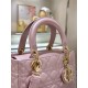 DIOR Medium Lady Dior Bag  Lotus Pearlescent Cannage Lambskin Gold Hardware