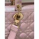 DIOR Medium Lady Dior Bag  Lotus Pearlescent Cannage Lambskin Gold Hardware