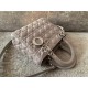 DIOR Medium Lady Dior Bag Grey Lambskin Silver Hardware