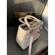 DIOR Medium Lady Dior Bag Grey Lambskin Silver Hardware