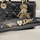 DIOR Small Lady Dior My ABCDior Bag Black Cannage Lambskin Gold Hardware