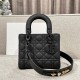 DIOR Small Lady Dior Bag Black Ultramatte Cannage Calfskin