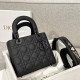 DIOR Small Lady Dior Bag Black Ultramatte Cannage Calfskin