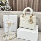 DIOR Small Lady Dior Bag Latte Cannage Lambskin Gold Hardware