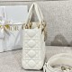 DIOR Small Lady Dior Bag Latte Cannage Lambskin Gold Hardware