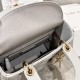  DIOR Small Lady Dior Bag In Cloud Gray Cannage Lambskin Gold Hardware