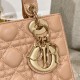 DIOR Small Lady Dior Bag Blush Cannage Lambskin Gold Hardware