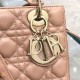 DIOR Small Lady Dior Bag Blush Cannage Lambskin Gold Hardware