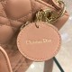 DIOR Small Lady Dior Bag Blush Cannage Lambskin Gold Hardware