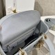 DIOR Small Lady Dior My ABCDior Bag Sky Blue Cannage Lambskin Gold Hardware