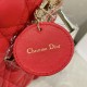 DIOR Small Lady Dior My ABCDior Bag Bright Red Cannage Lambskin Gold Hardware